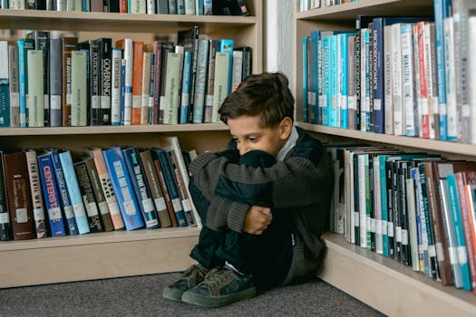 Children reading about climate change