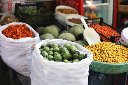 fresh seasonal produce from local market