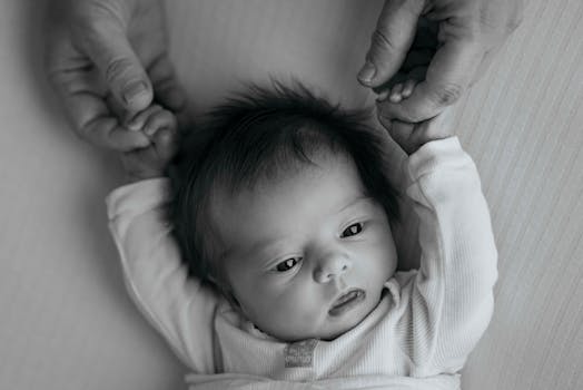 happy parent with baby carrier