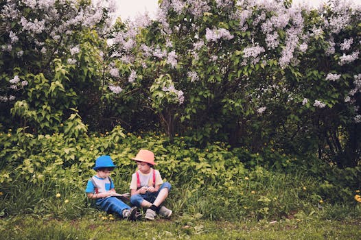 kids playing in a park