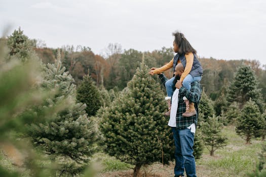 family planting a tree together