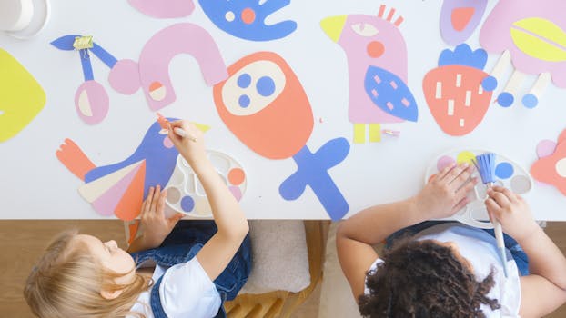 colorful kids room painted with non-toxic paint