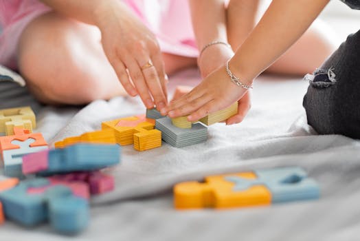 colorful wooden building blocks