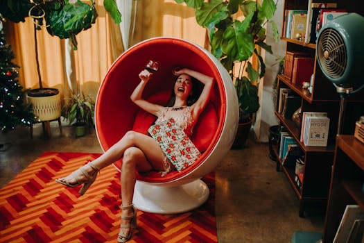 colorful upcycled chair in a child’s room