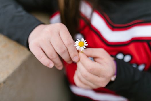 Colorful flower garden with children planting