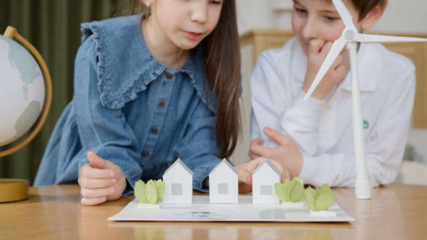 children learning about environmental science