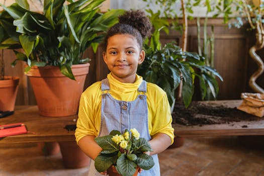 children gardening