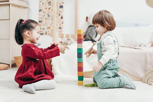 clean playroom with toys