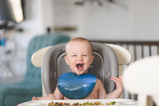 happy baby enjoying diaper-free time