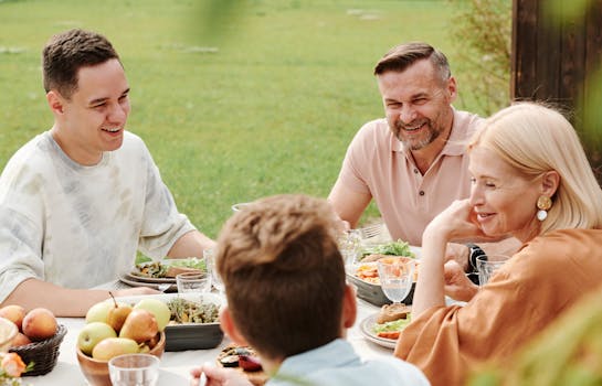 family gardening together