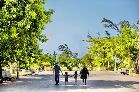 children planting trees in a community project