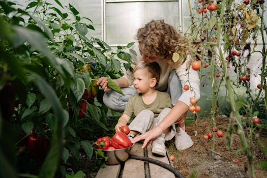 children gardening