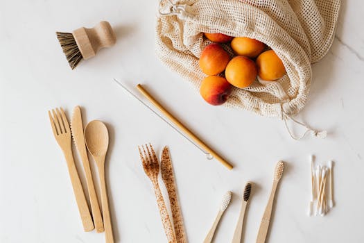 eco-friendly kitchen with reusable items