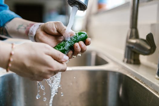 kitchen faucet with low-flow attachment