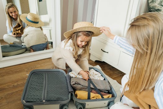 family packing for an eco-friendly trip